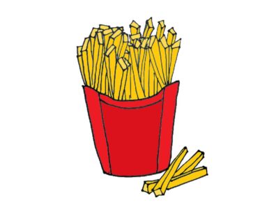 How to Draw French Fries Step by Step