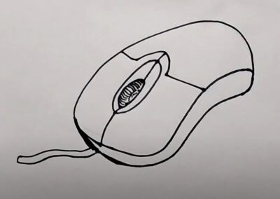 Using Computer By Mouse Drawing Computer mouse Drawing Step by Step