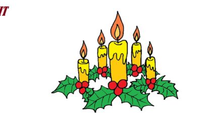 How to draw Advent Wreath Step by Step