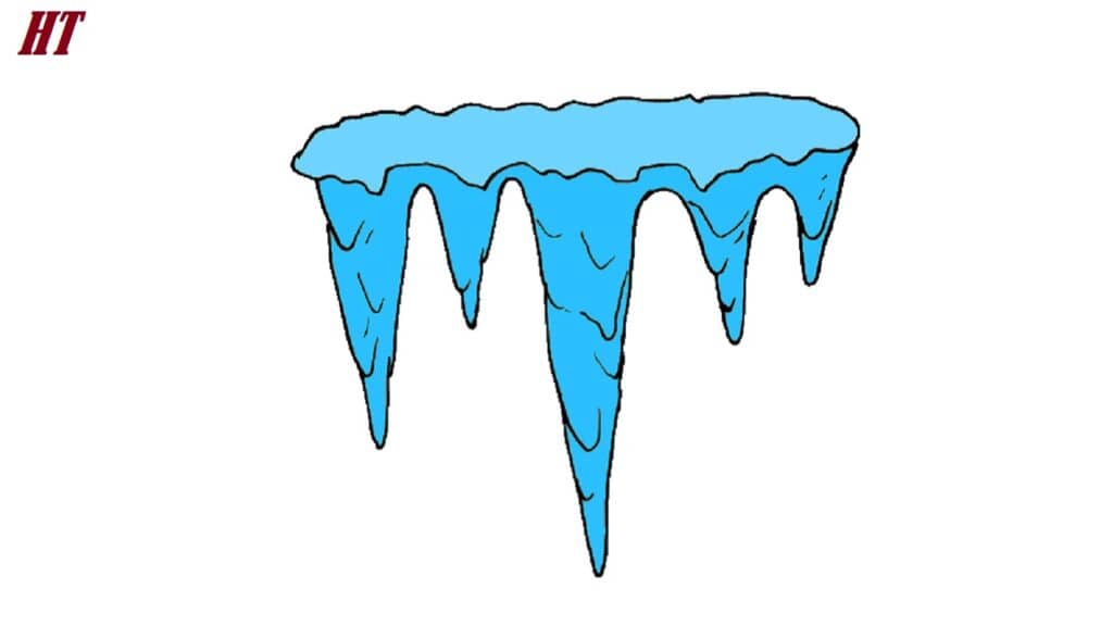 Cold ice formation drawing tutorial for beginners, step-by-step guide on how to draw real-looking ice with drips and texture. Perfect for art projects, learning to draw ice, step-by-step drawing lessons.