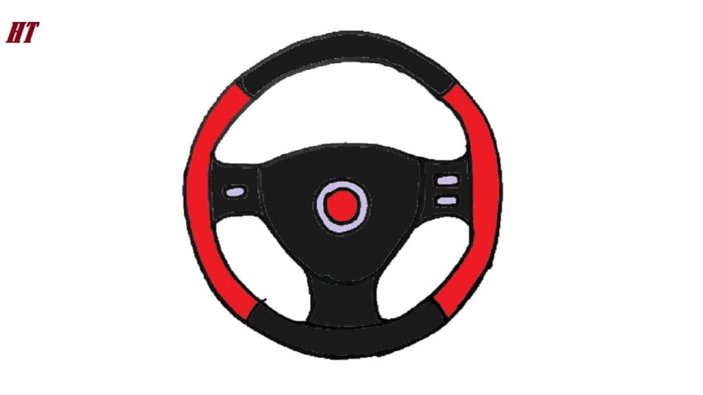 Improve steering wheel drawing step by step, beginner tutorial on how to draw a car steering wheel for beginners and artists.