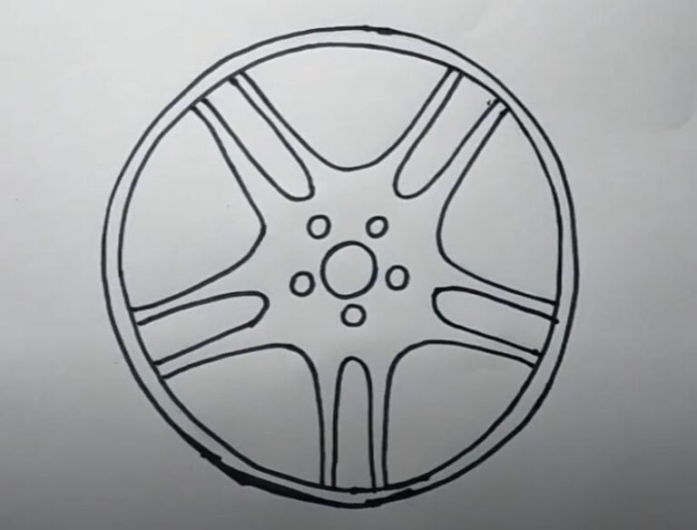 Basic Car Rims Drawing How to Draw Rims step by step