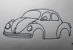 Draw step by step car illustration for beginners, how to sketch a cartoon vehicle easily and quickly, popular tutorial for learning to draw vehicles, step-by-step car drawing guide.