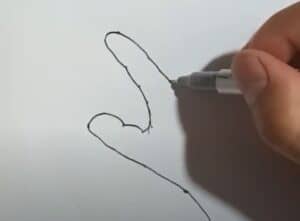 A step-by-step tutorial on how to draw a hand sketch, demonstrating simple drawing techniques for beginners.