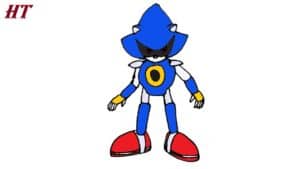 Vivid illustration of Sonic the Hedgehog character, showcasing step-by-step drawing techniques for beginners. Perfect for learning how to draw Sonic from scratch.