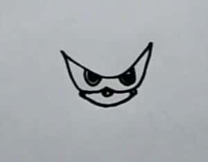 A simple step-by-step guide to drawing a cartoon smiley face with expressive eyes and a playful smile.