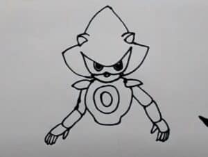 Drawing tutorial step by step for creating an art of a cartoon robot character on how to draw robots easily.