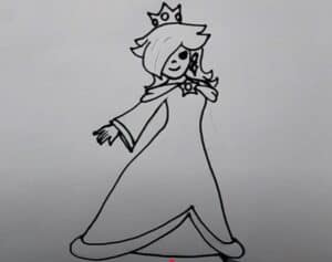 Drawing princess cartoon step-by-step tutorial for beginners.