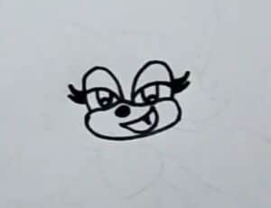 Drawing step by step cartoon face for beginners.