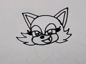 A step-by-step drawing guide for creating a cartoon fox head, perfect for beginners and art enthusiasts.