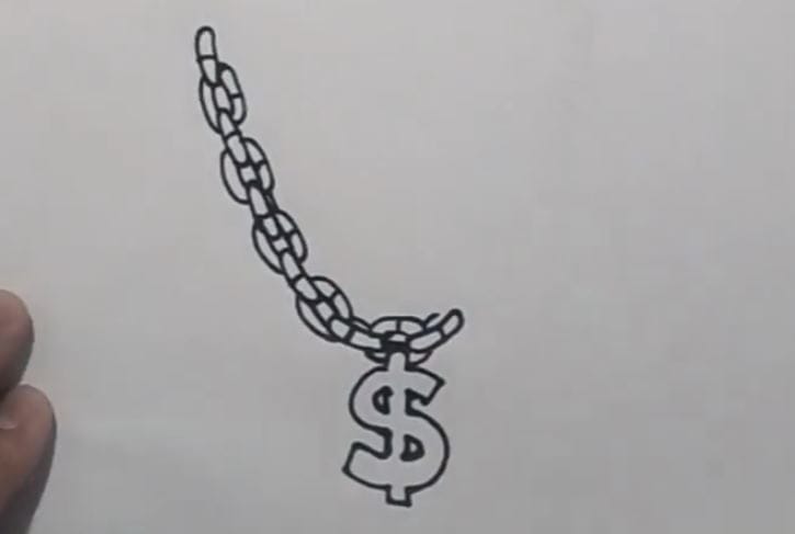How to draw a Gold Chain Step by Step