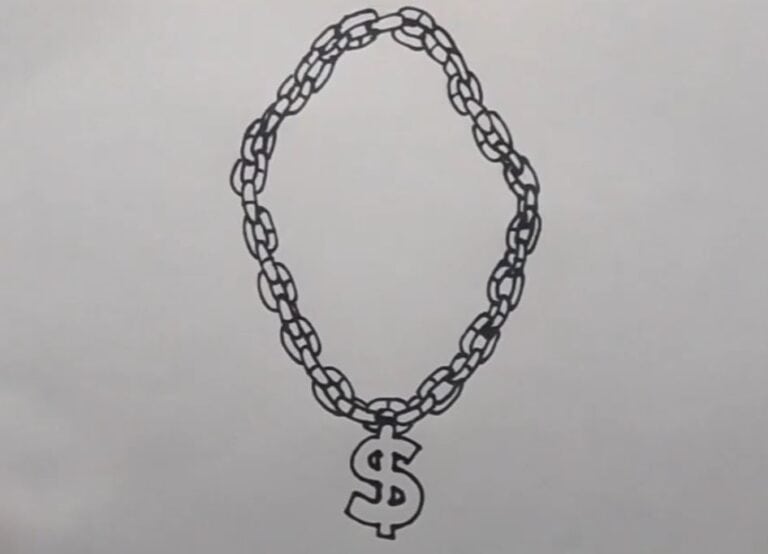 Gold Chain Drawing Tutorial How to draw a Gold Chain Step by Step