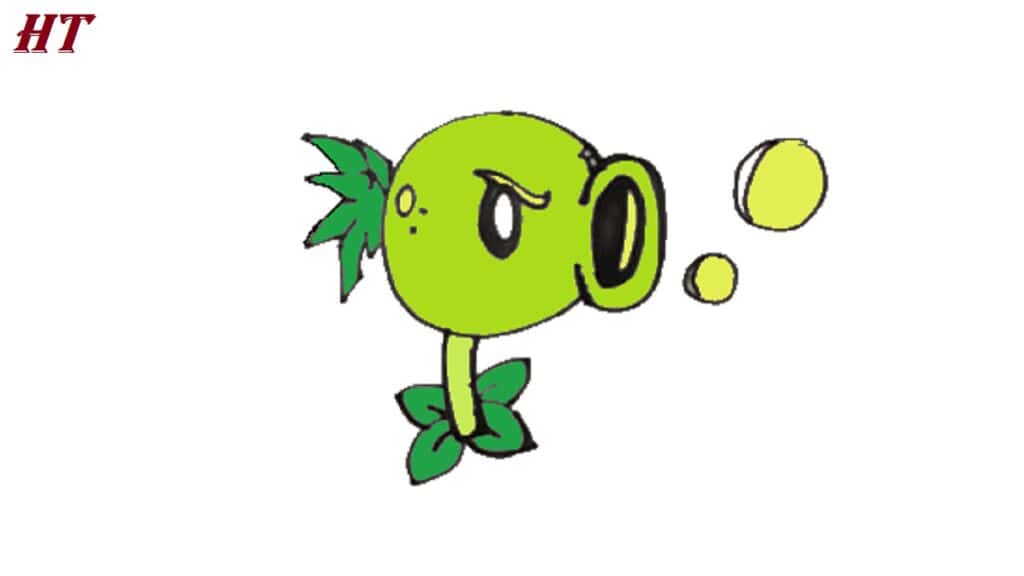 Step-by-step guide to drawing a cartoon Repeater from Plants vs Zombies, perfect for fans and beginners learning how to draw game characters easily.