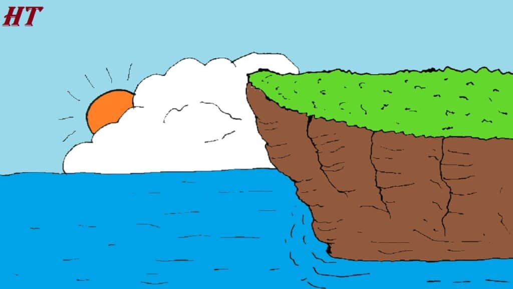 How to Draw a Cliff Scenery