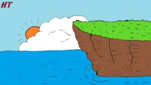 How to Draw a Cliff Scenery
